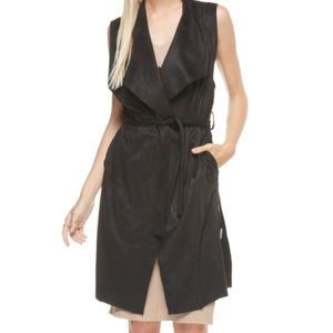 Dance & Marvel black faux suede vest